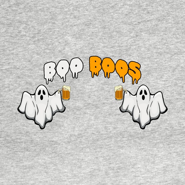 Boo Boos - Funny Boob Booze - Ghosts Drinking Beer Boobs by CreativeFit